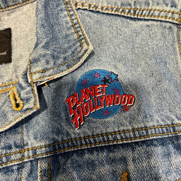 PLANET HOLLYWOOD Vintage Nashville Denim Jacket - Kids Size 10 - Picture 7 of 10